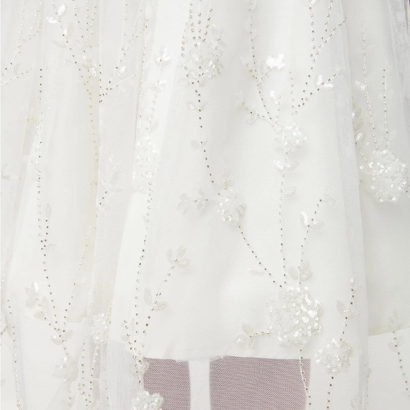 UNIQUE VINTAGE - Women - Tulle & Floral Beading - Swing Dress - Size 14 (XL) - Picture 3 of 10